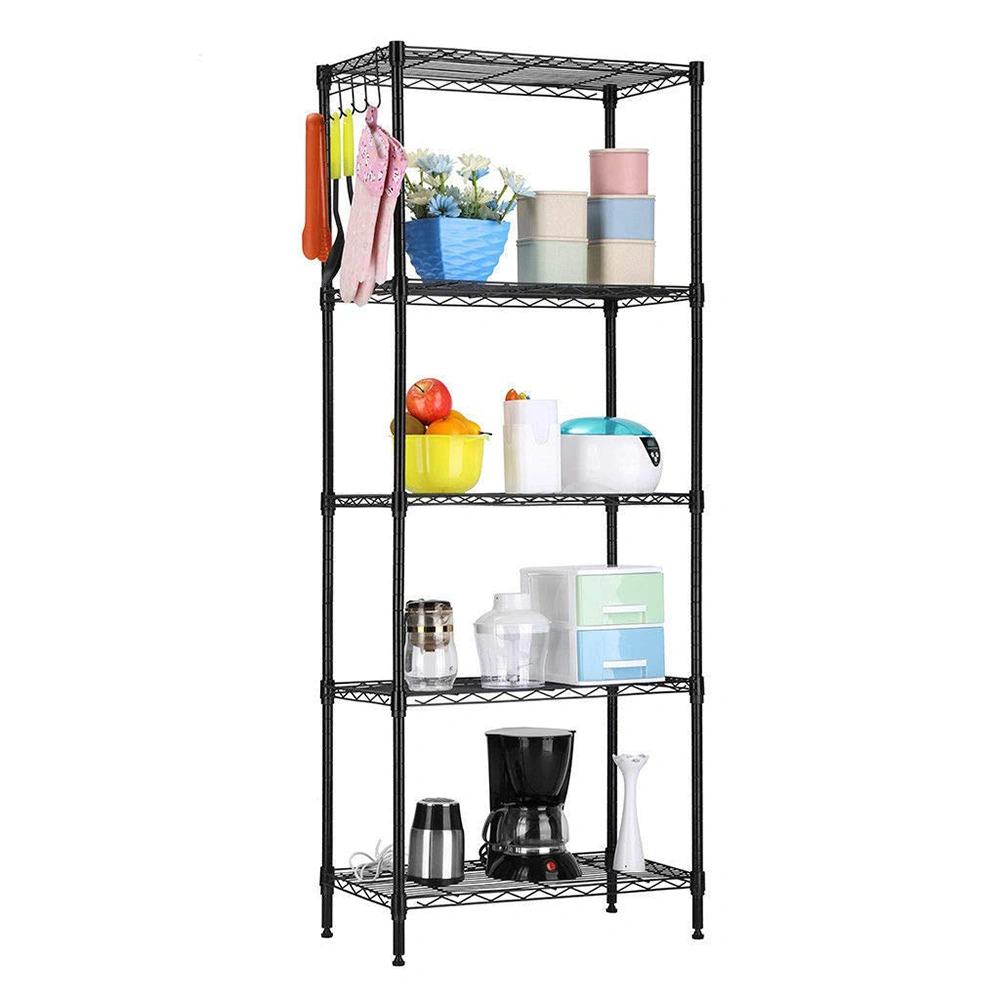 Changeable Assembly Floor Standing Carbon Steel Storage Rack Black view 6