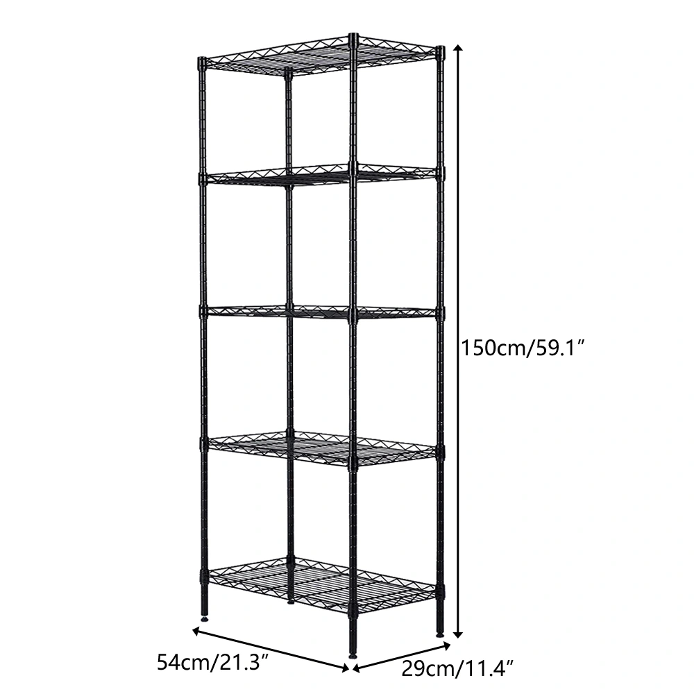 Changeable Assembly Floor Standing Carbon Steel Storage Rack Black view 8