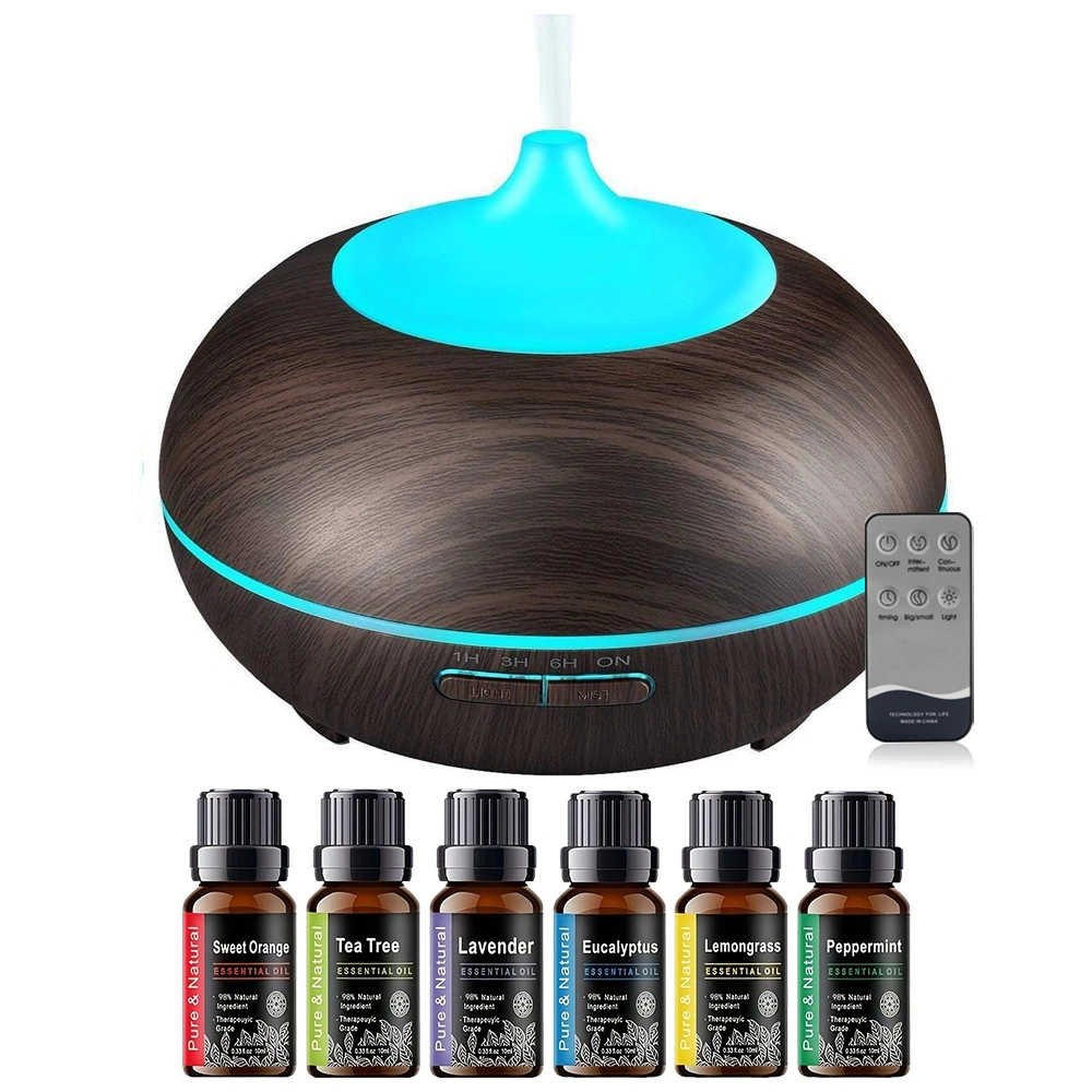 550ML Essential Oil Diffuser BPA Free Ultrasonic Aromatherapy Diffuser, with 7-Color Lights Waterless Auto Shut Off for Home,Room,pet Room - Black view 2
