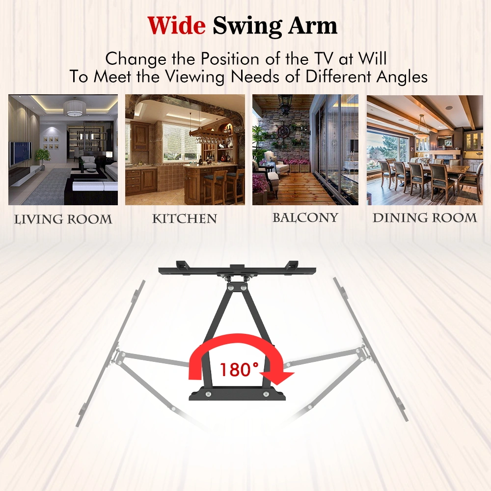 LEADZM 26-55" Double Pendulum TV Stand TMDS-105 40Kg VESA 400x400 ±10° Tilt view 13