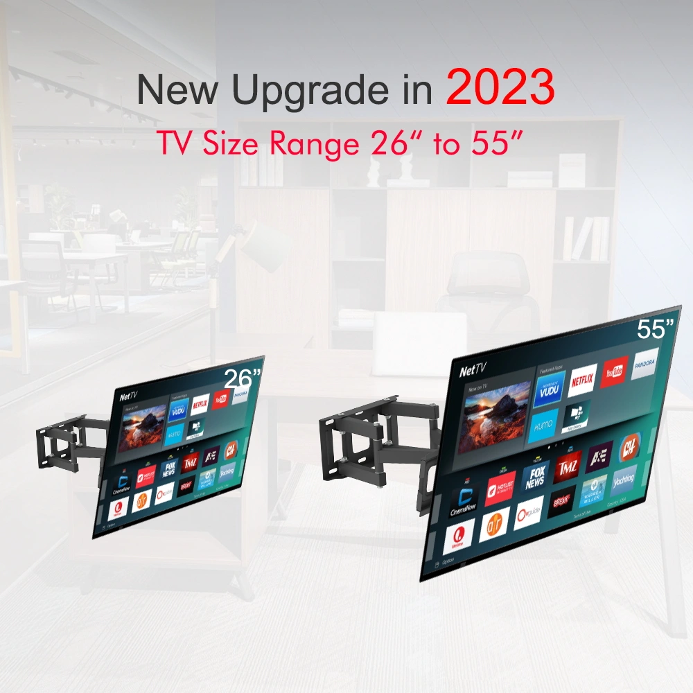 LEADZM 26-55" Double Pendulum TV Stand TMDS-105 40Kg VESA 400x400 ±10° Tilt view 6