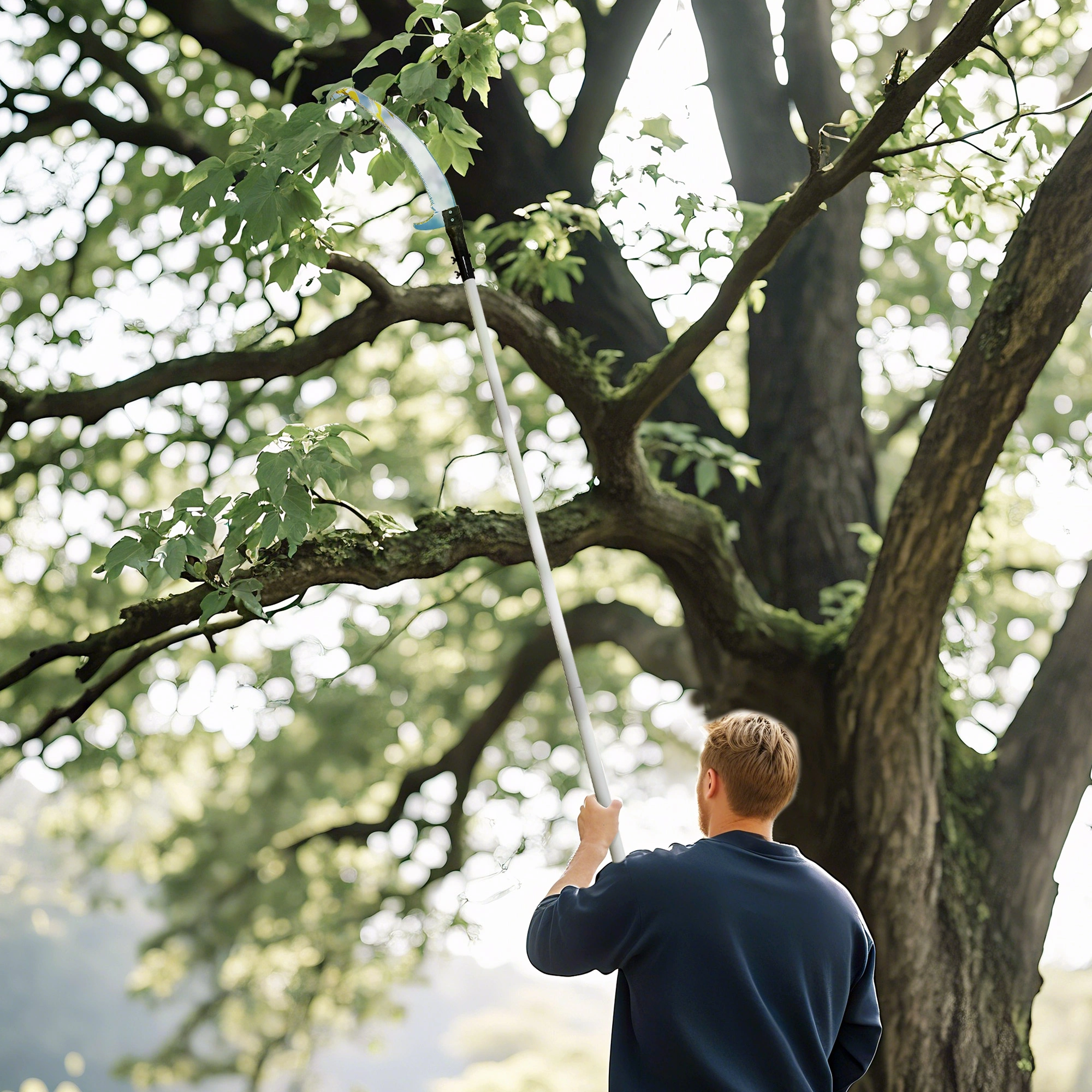 Telescopic Tree Pruner, Extendable Pole Saw 8-12FT, Lightweight Pruning Shears for High Branches, Garden Tool with Sharp Blade view 4