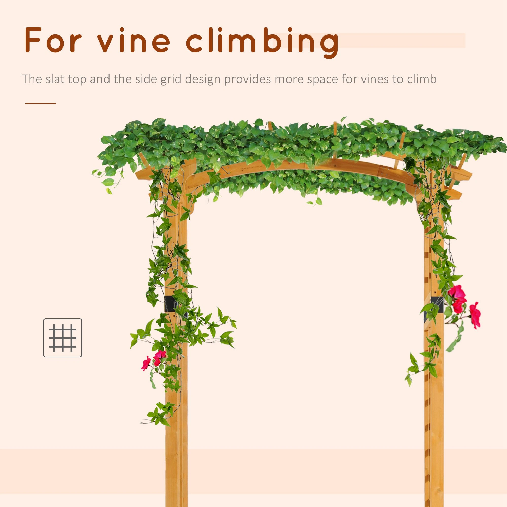 Metal Garden Arch Trellis, Outdoor Decorative Arched Plant Stand for Climbing Vines & Flowers view 2