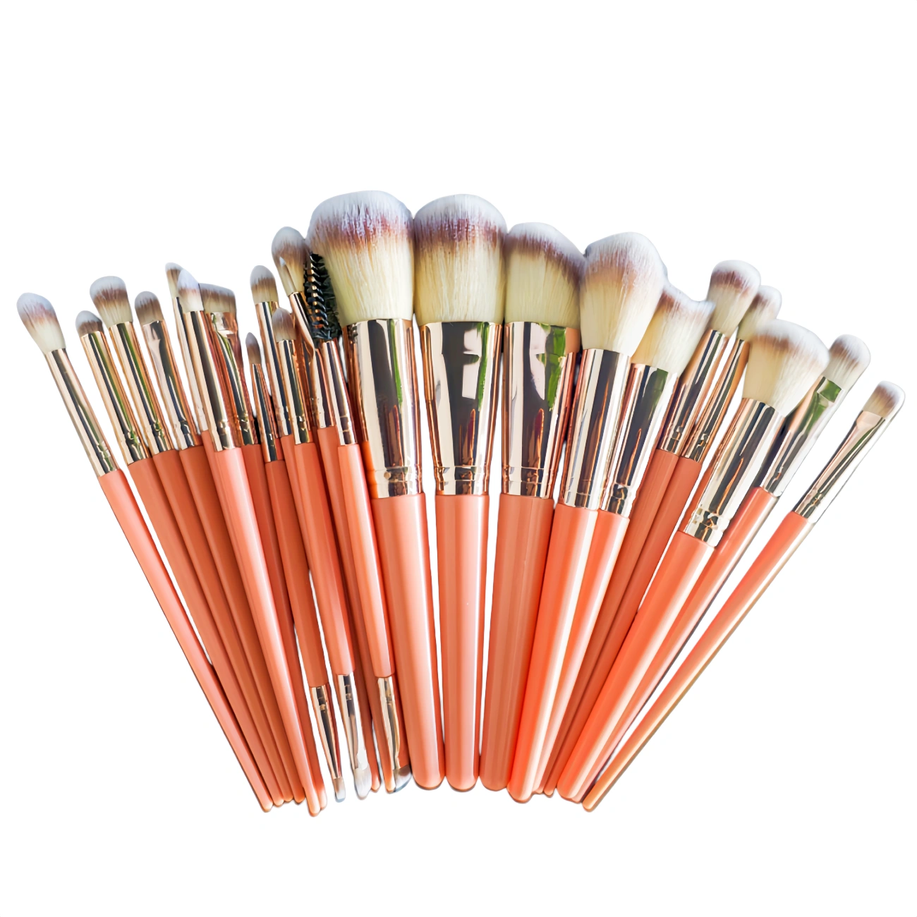 25PCS Makeup Brush Set, Pink Concealer Blush Foundation Eyeshadow Cosmetic Brush Kit, Professional Makeup Tools