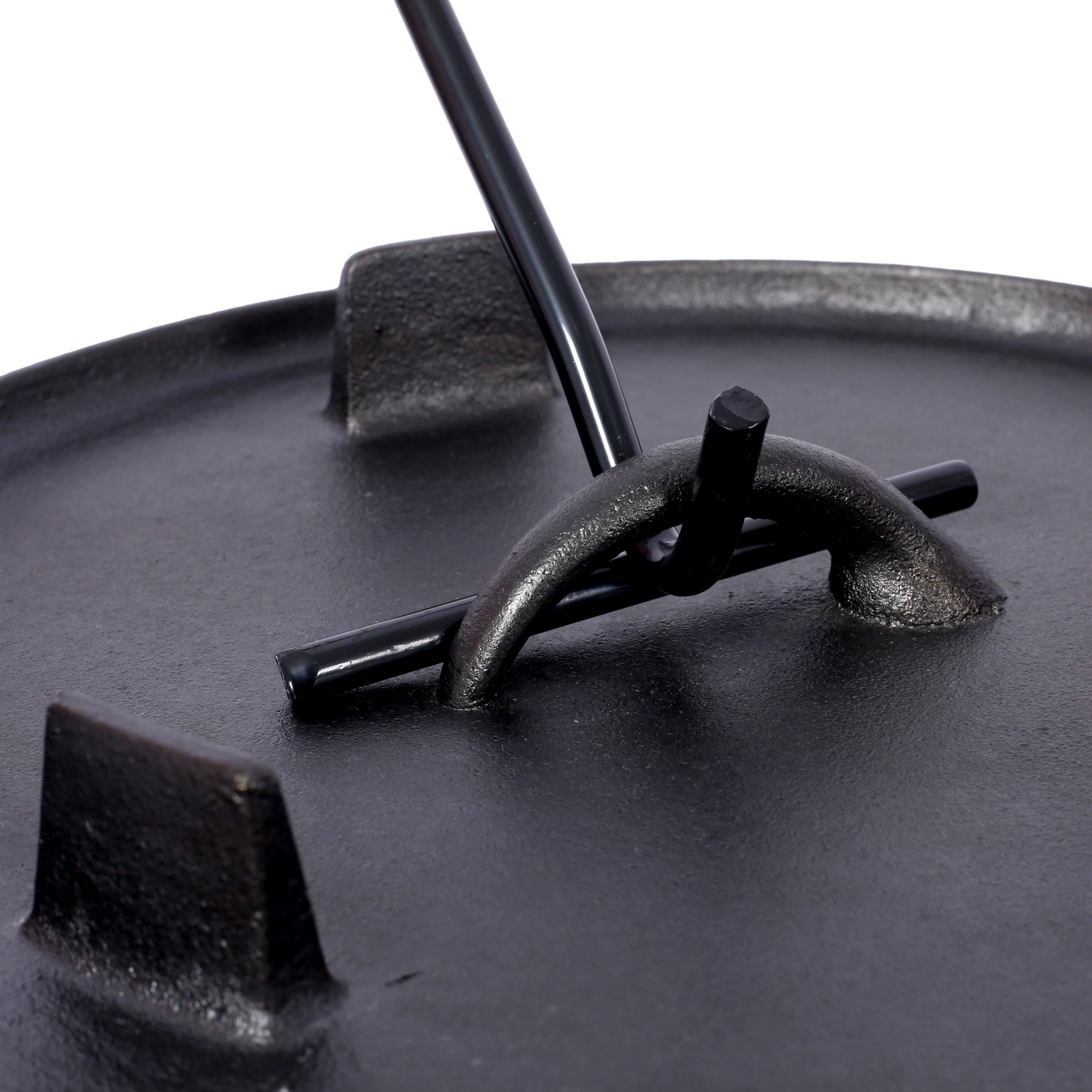 Pre-Seasoned Cast Iron Dutch Oven 6 Quart with Skillet Lid & Pot Rack, Camping Cookware for Fireplace, BBQ, Campfire Baking & Outdoor Cooking view 10