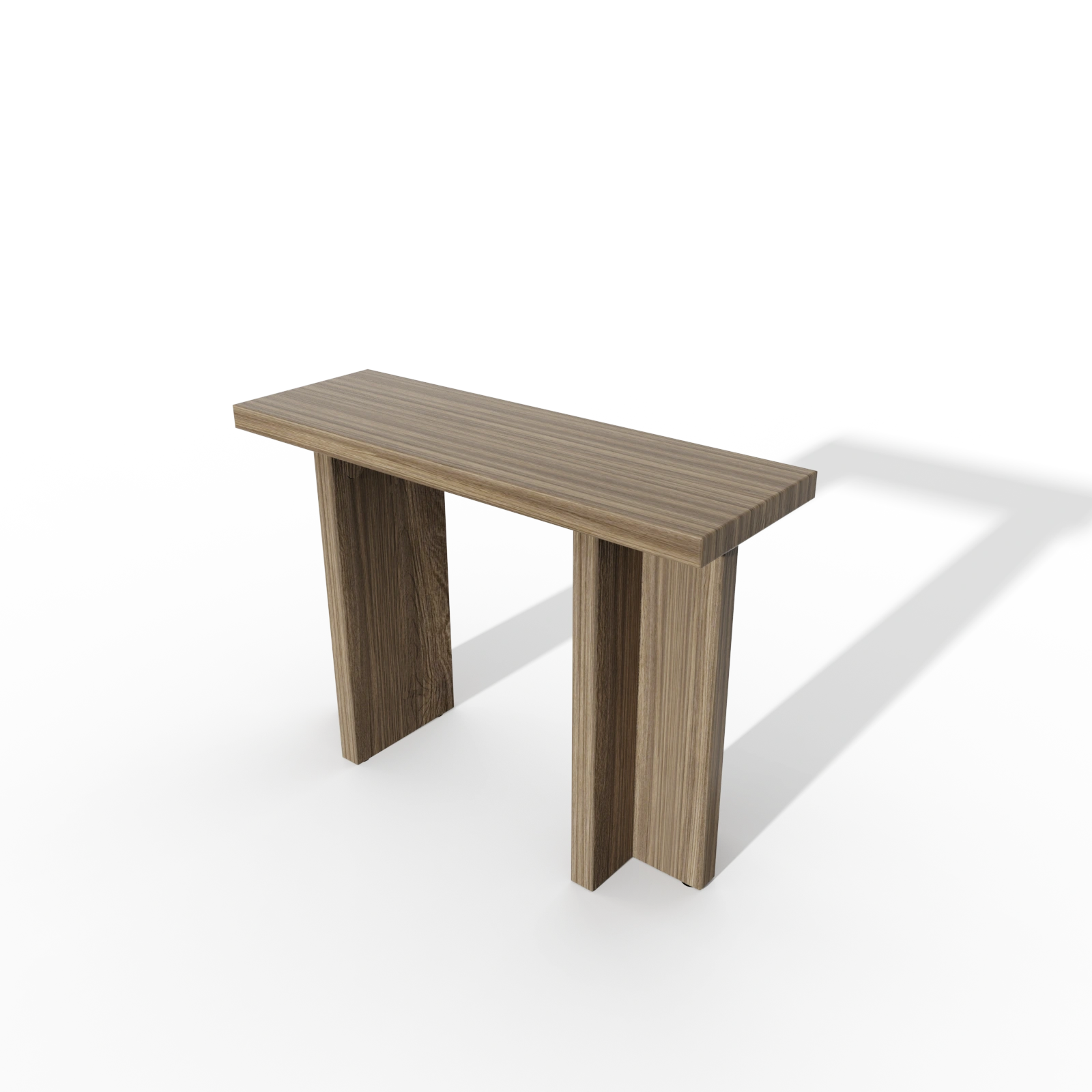 42 Inch Oak Finish Entryway Console Table - T-Leg MDF Table with 3D Paper Laminate, Narrow Table for Hallway Living Room view 8