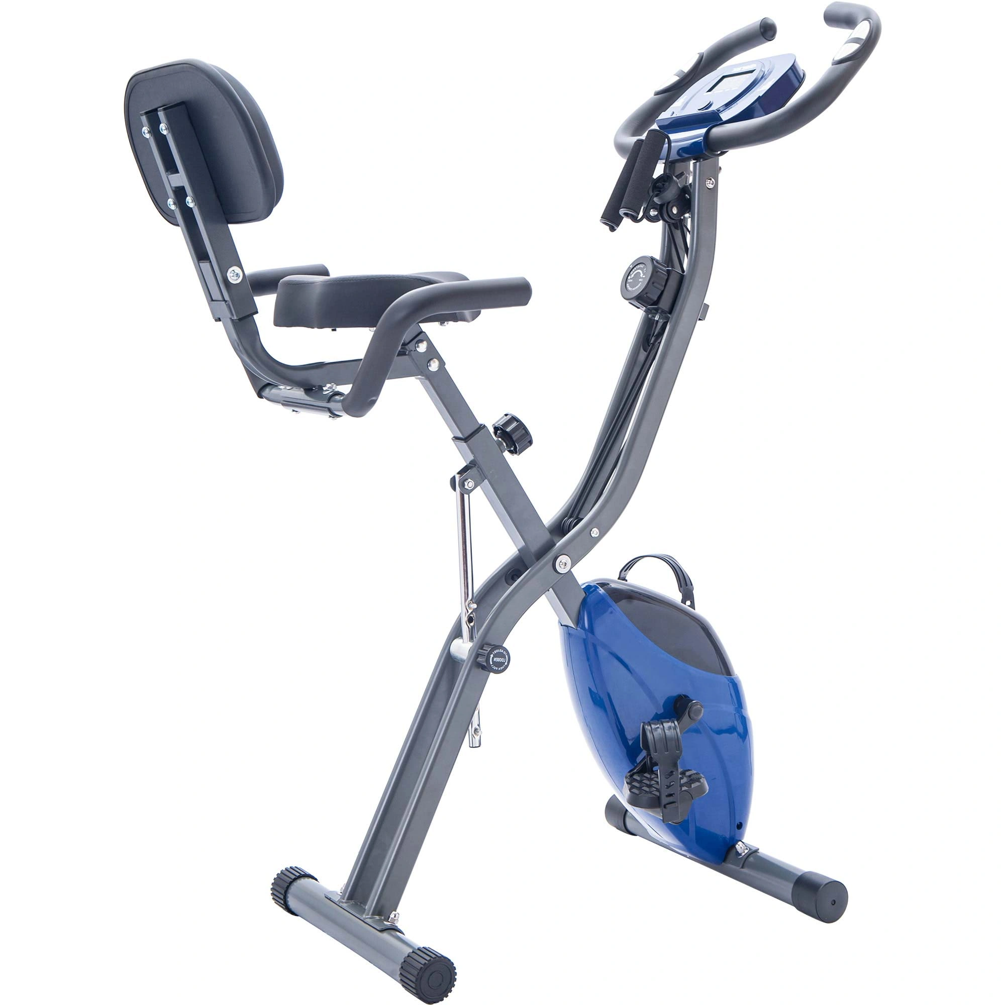 Folding Exercise Bike, Fitness Upright and Recumbent with 16-Level Adjustable Resistance, Arm Bands and Backrest view 22