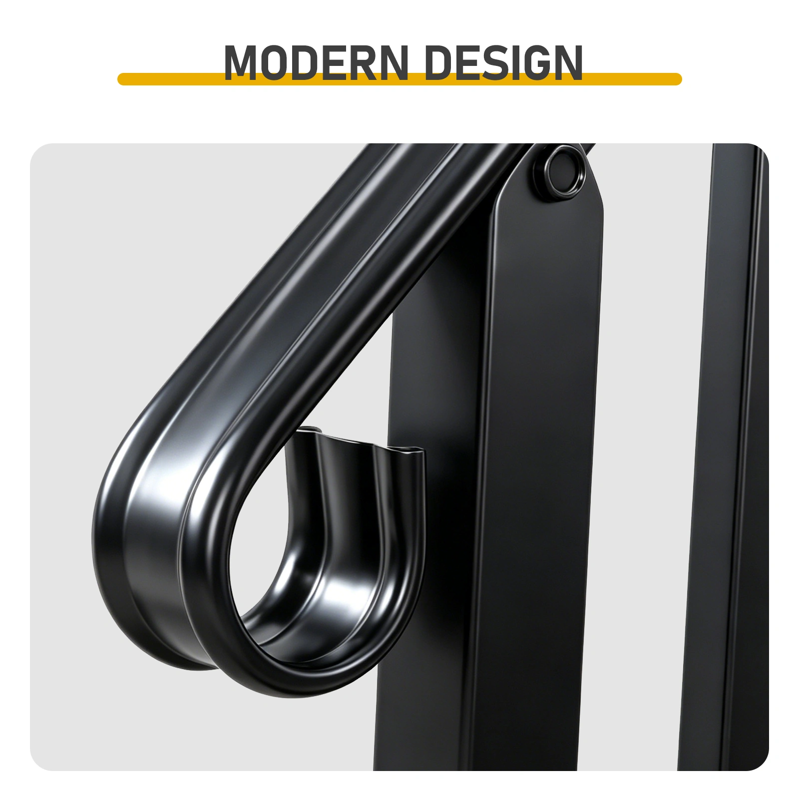 Matte Black Outdoor Iron Handrail - 4 Level Stairs Railing view 22