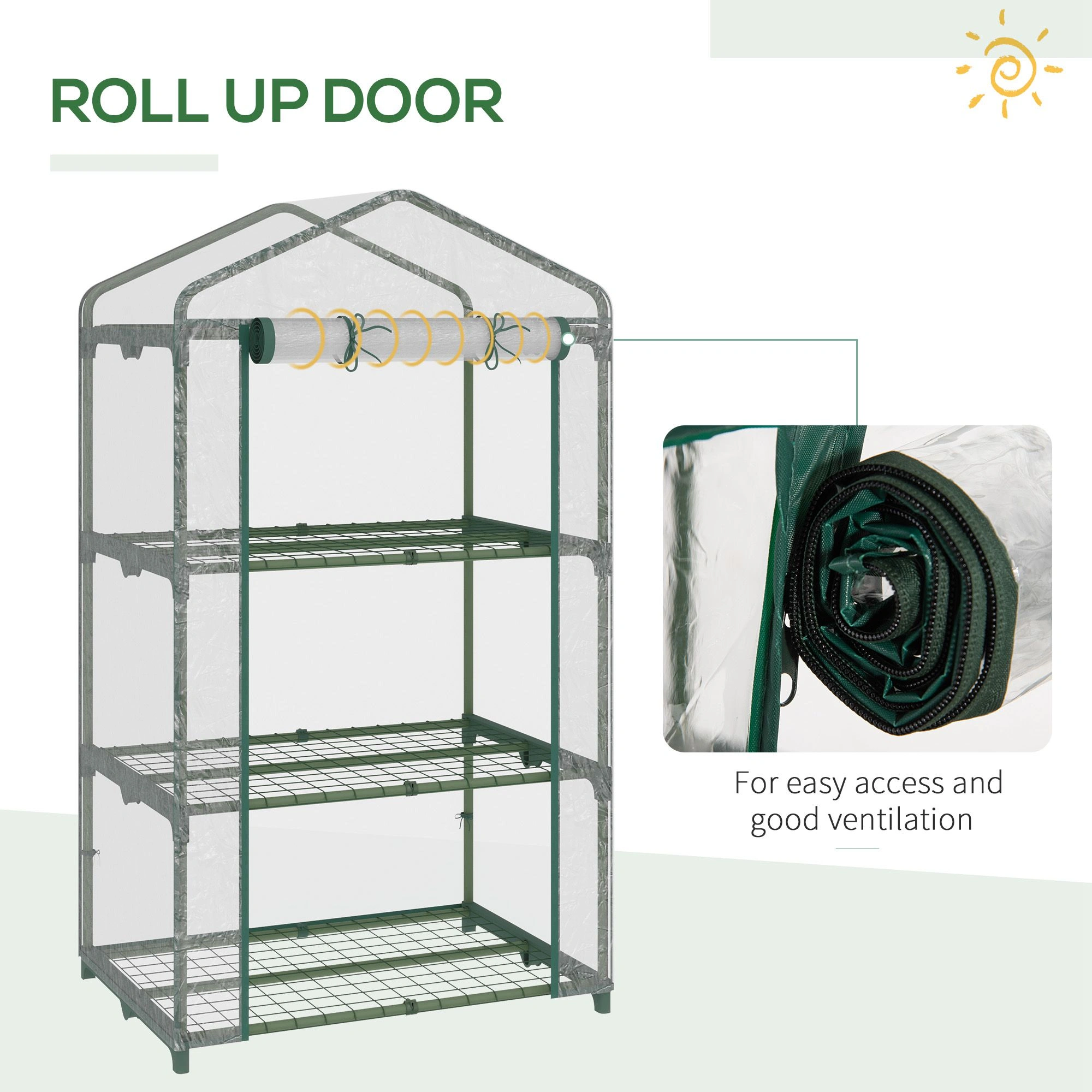 Mini Greenhouse Indoor Outdoor Plant Grow Tent - Compact Cloche Dome with Adjustable Ventilation for Seedlings & Herbs view 2
