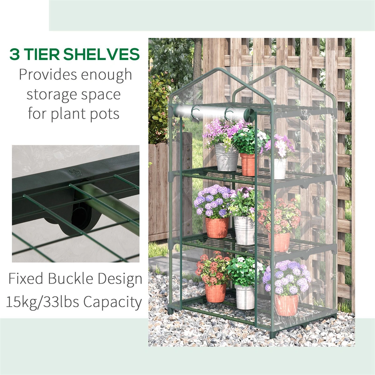 Mini Greenhouse Indoor Outdoor Plant Grow Tent - Compact Cloche Dome with Adjustable Ventilation for Seedlings & Herbs view 3