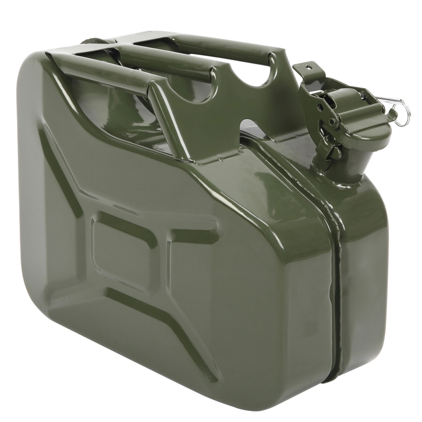 10L 0.8mm American Oil Barrel Drum Army Green Steel Fuel Container Inverted Pipe view 3