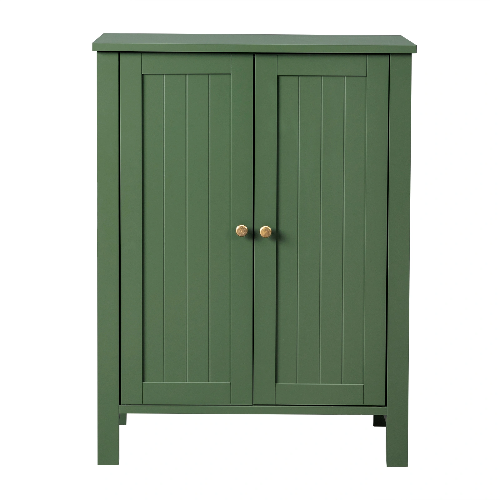 Forest Green MDF Painted with Vertical Stripes, 60*30*80cm, Double Door Bathroom Vanity view 15