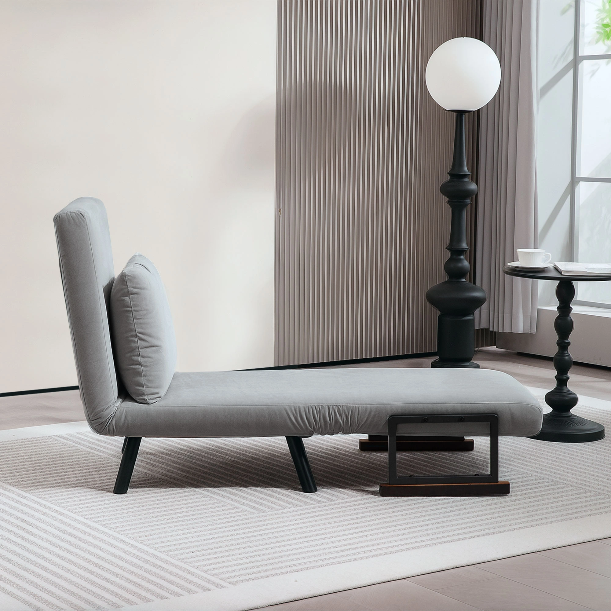 Sofa Chair - Modern Fabric Loveseat 2-Seater Couch with Padded Arms for Living Room Bedroom Apartment view 3