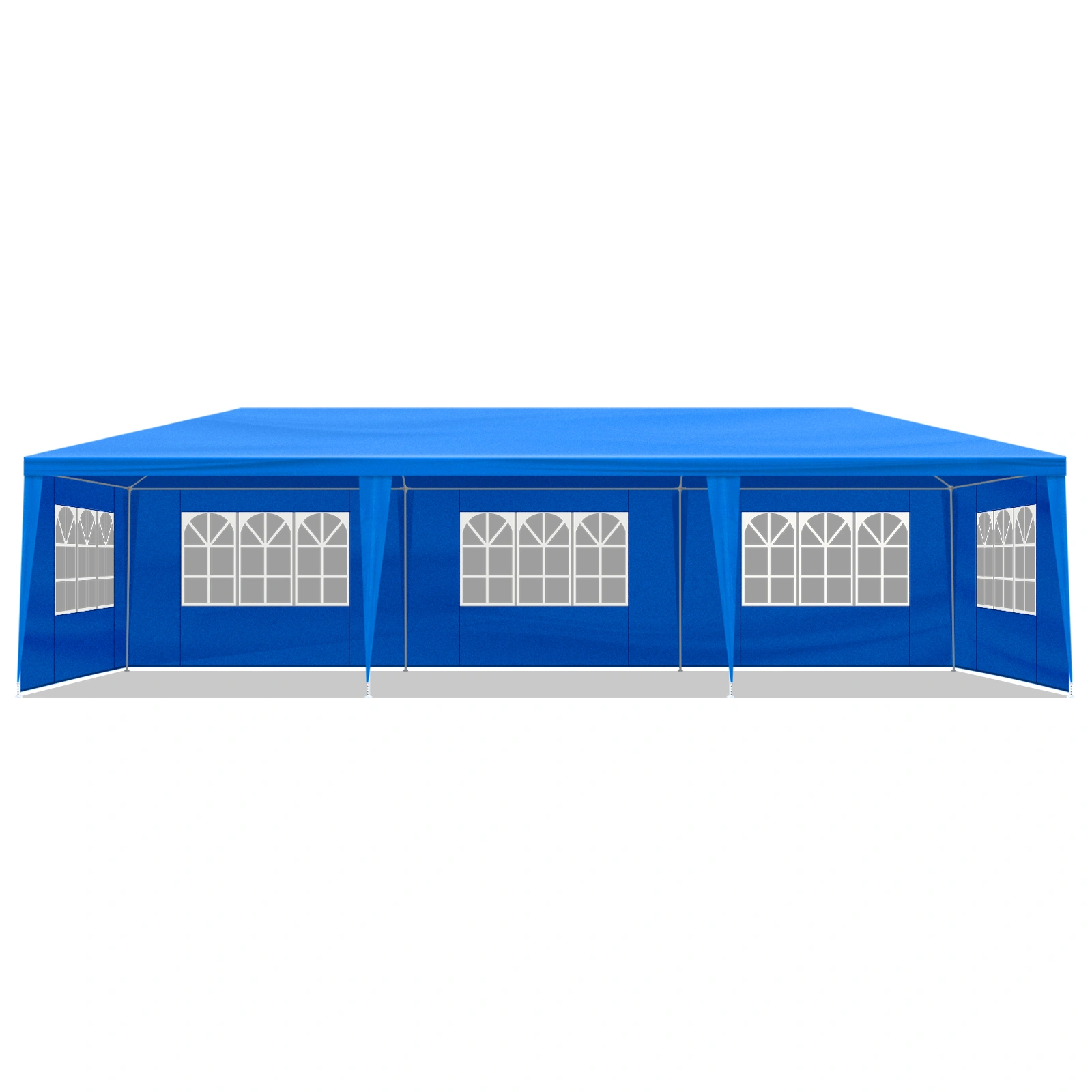 10'x30' Outdoor Party Tent with 8 Removable Sidewalls, Waterproof Canopy Patio Wedding Gazebo, Blue view 4