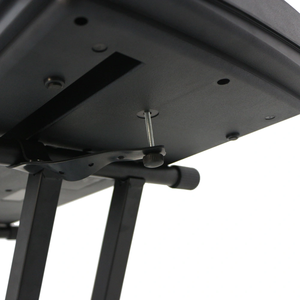 Dual-tube X-Shape Keyboard Stand + Adjustable Folding Piano Bench Stool Seat Black view 7