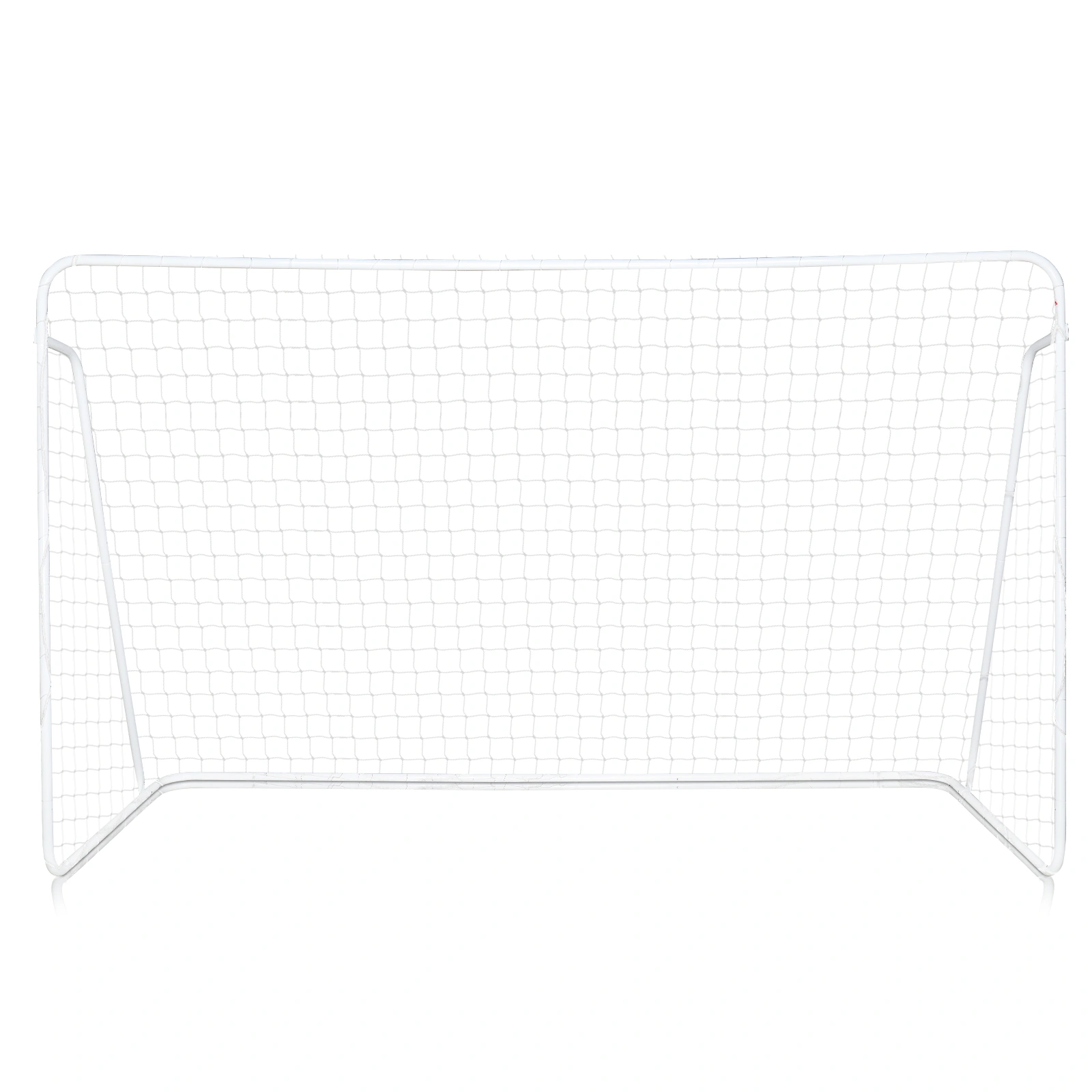 Galvanized Steel Football Goal 240x150x90cm White Pipe Frame