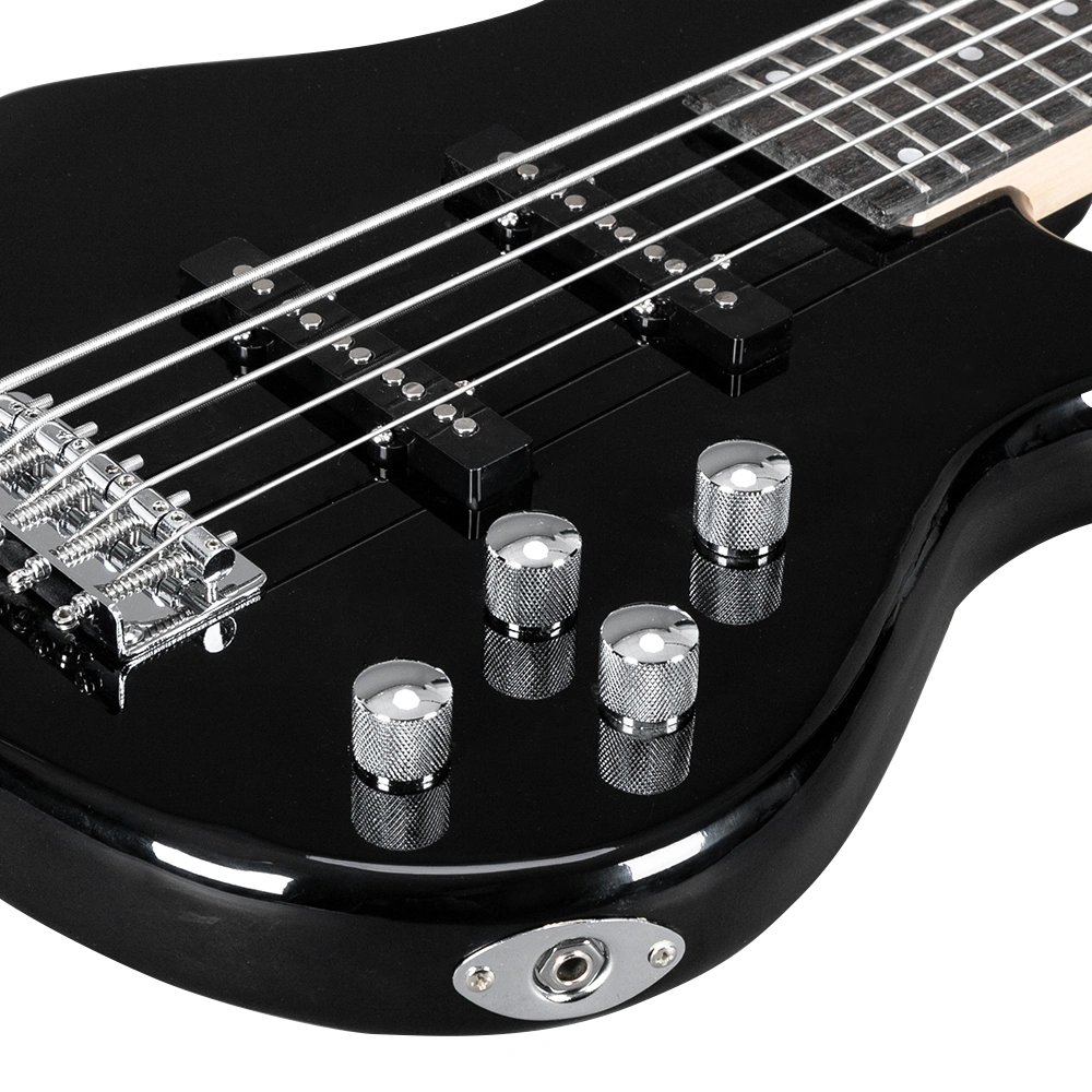 GIB Electric 5 String Bass Guitar Full Size Bag Strap Pick Connector Wrench Tool Black view 18