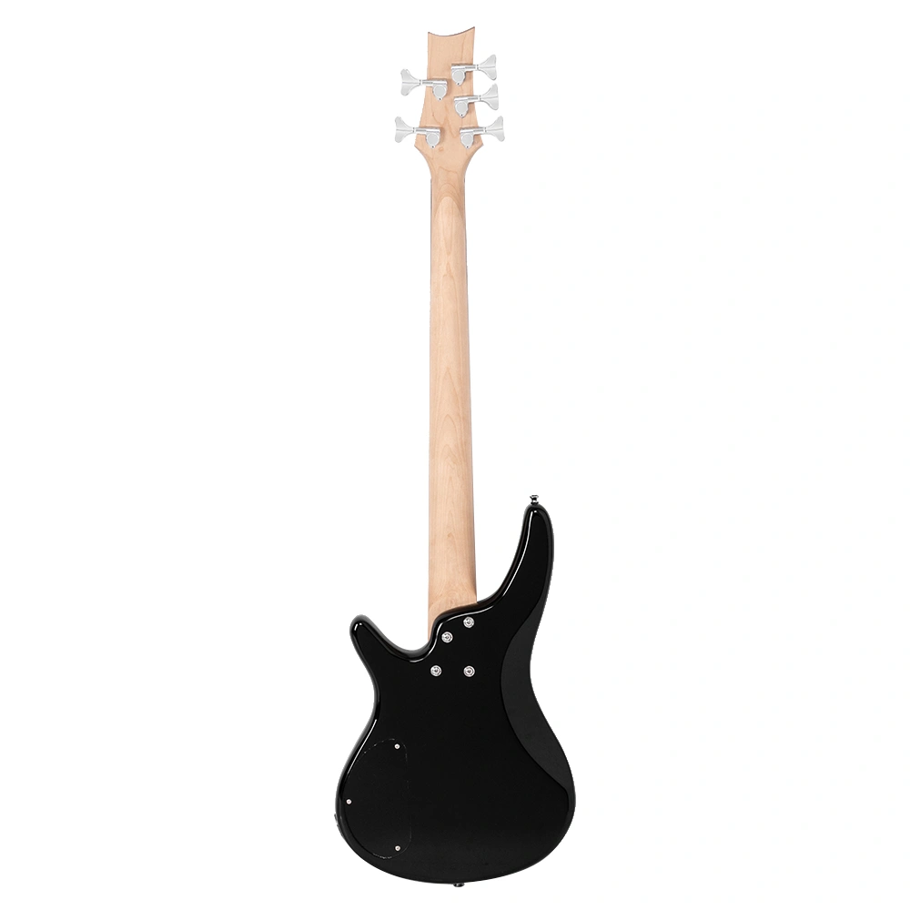GIB Electric 5 String Bass Guitar Full Size Bag Strap Pick Connector Wrench Tool Black view 3