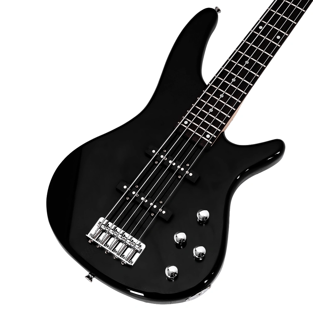 GIB Electric 5 String Bass Guitar Full Size Bag Strap Pick Connector Wrench Tool Black view 8