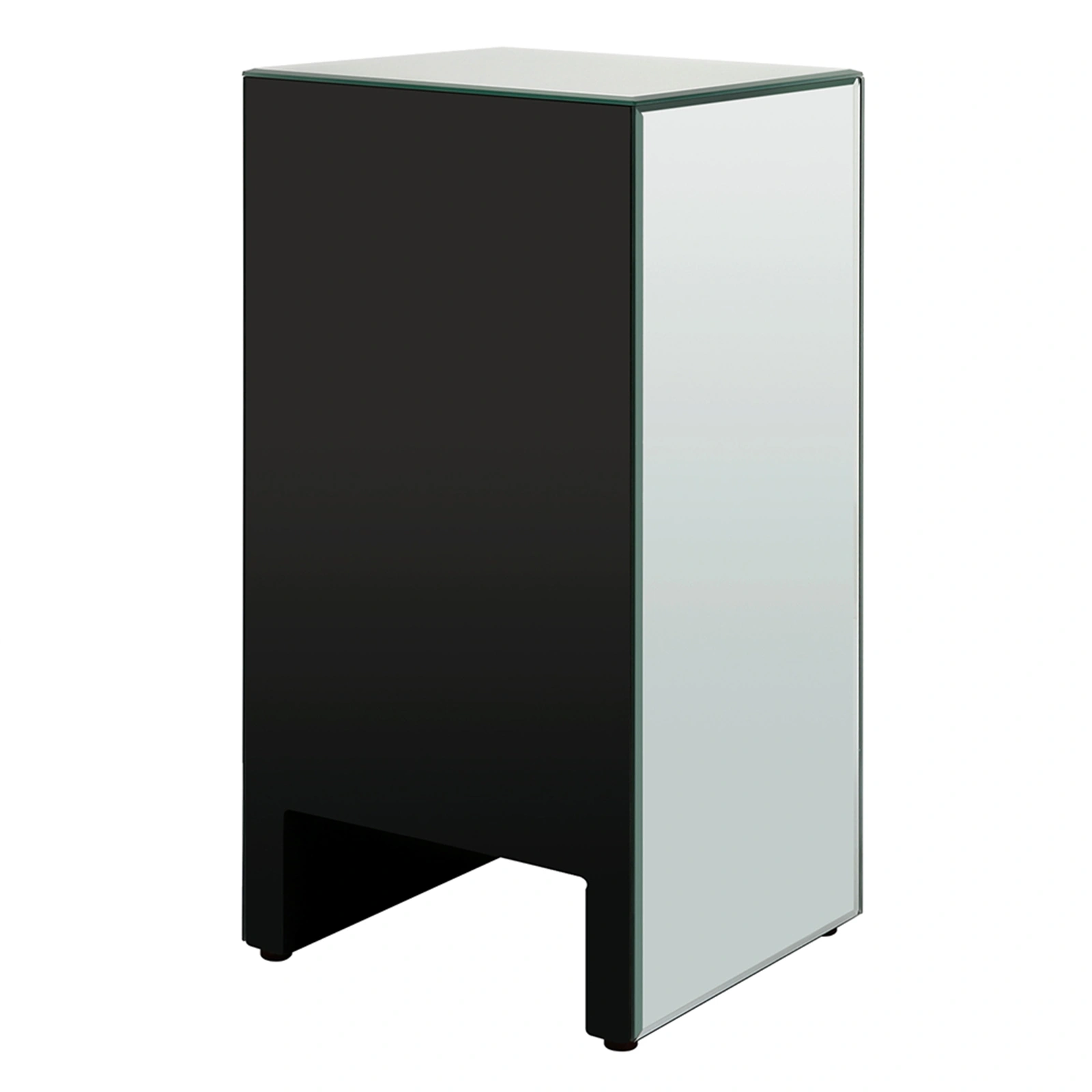 Mirrored Glass Bedside Table with Three Drawers Size S view 7