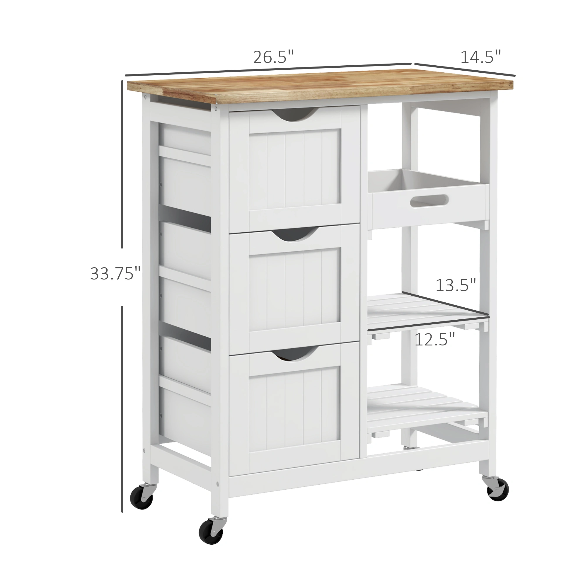 Kitchen Storage Cabinet with Doors and Shelves, Freestanding Pantry Cupboard, Modern Bathroom Organizer Counter Storage view 2