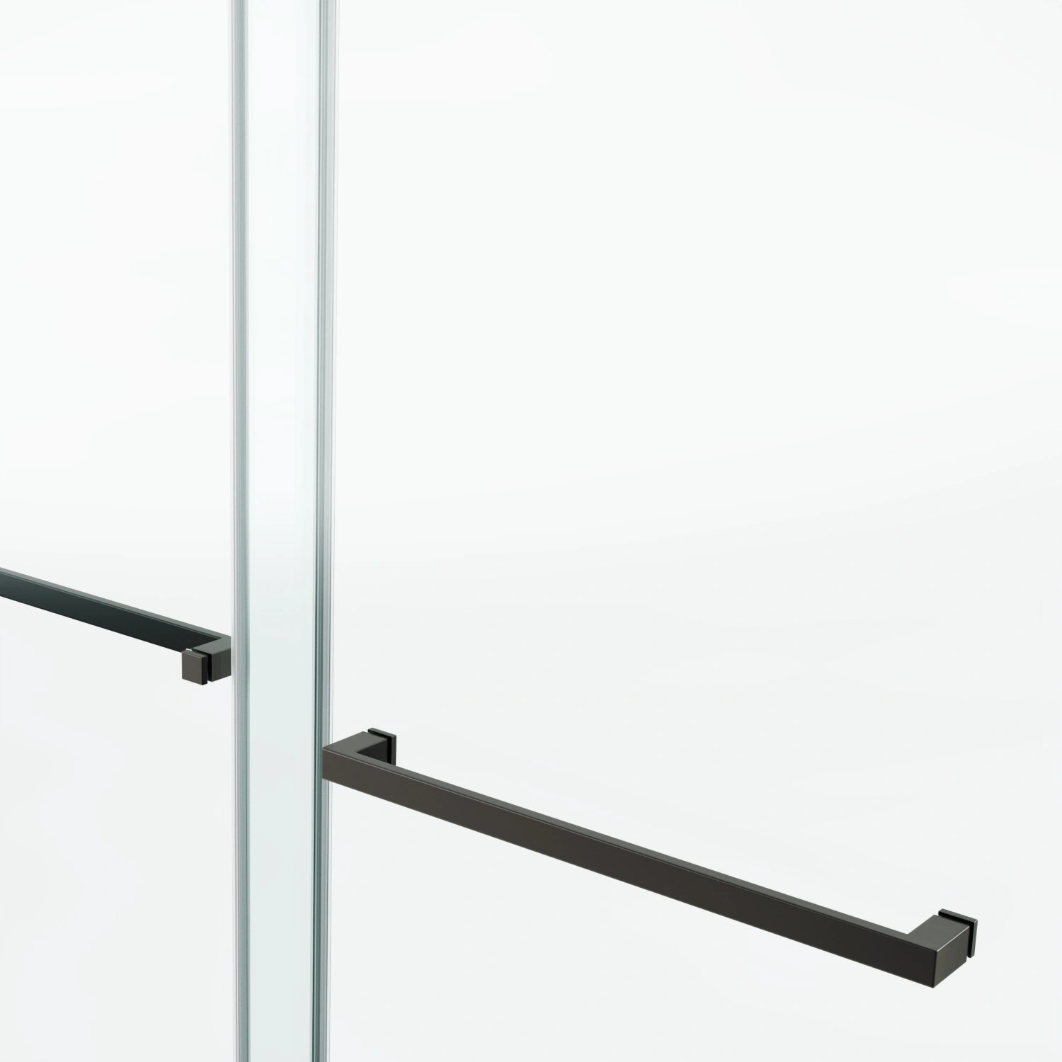 Frameless Double Sliding Shower Door 60x76", 3/8" (10mm) SGCC Tempered Glass, Stainless Steel view 5