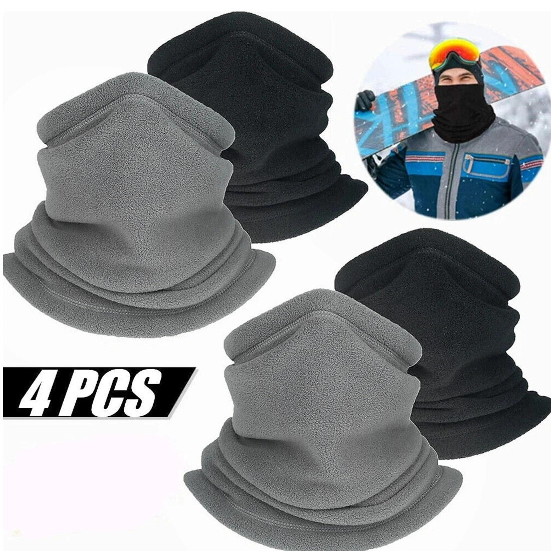 4pcs Tube Scarf Motorcycle Bicycle Ski Bandana Wrap Neck Warmer Unisex Men Women view 2