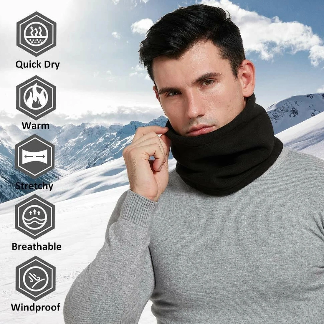 4pcs Tube Scarf Motorcycle Bicycle Ski Bandana Wrap Neck Warmer Unisex Men Women view 3