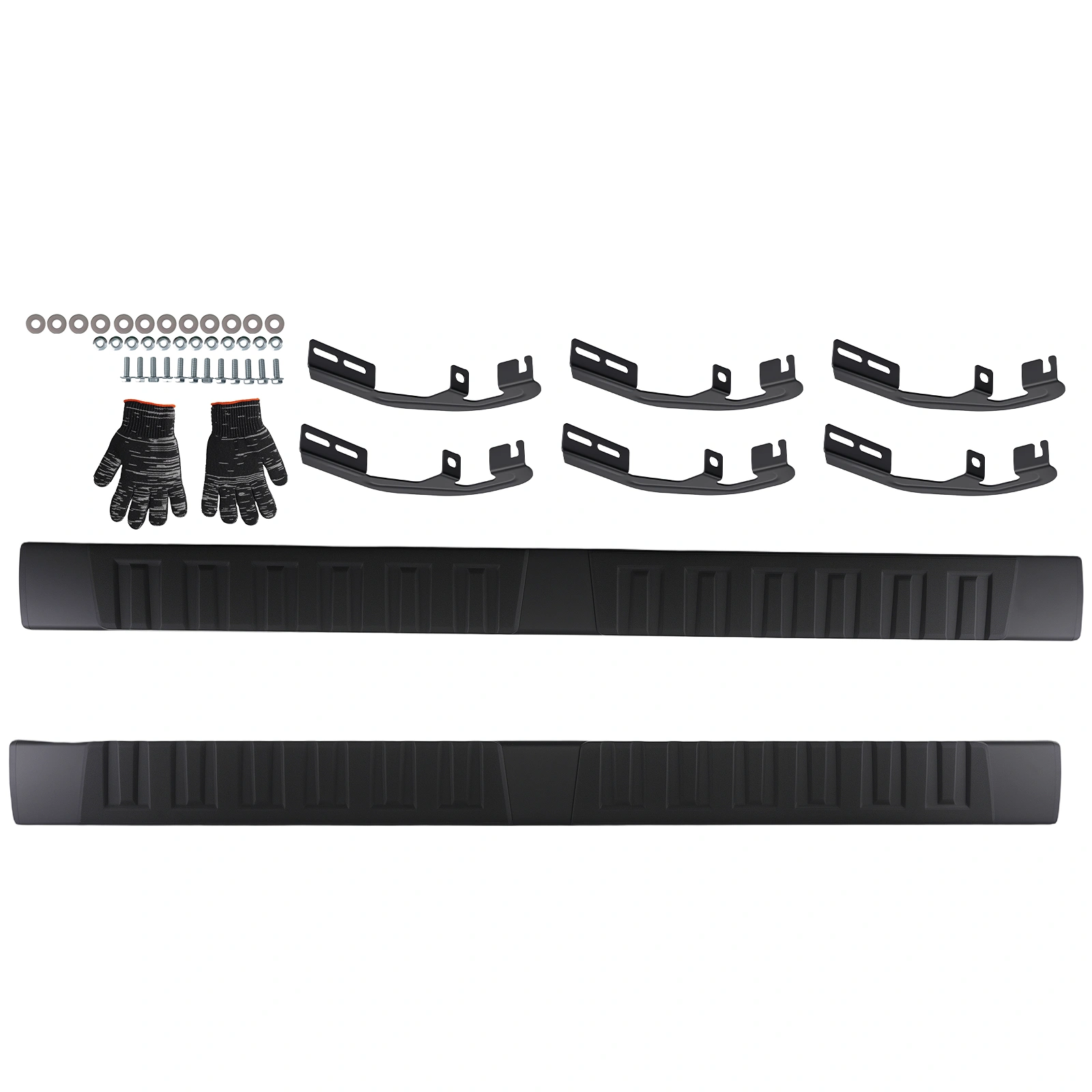 Nerf Bars Side Steps fit for Chevy Silverado GMC Sierra Crew Cab 2019-2025 Anti-Slip view 6