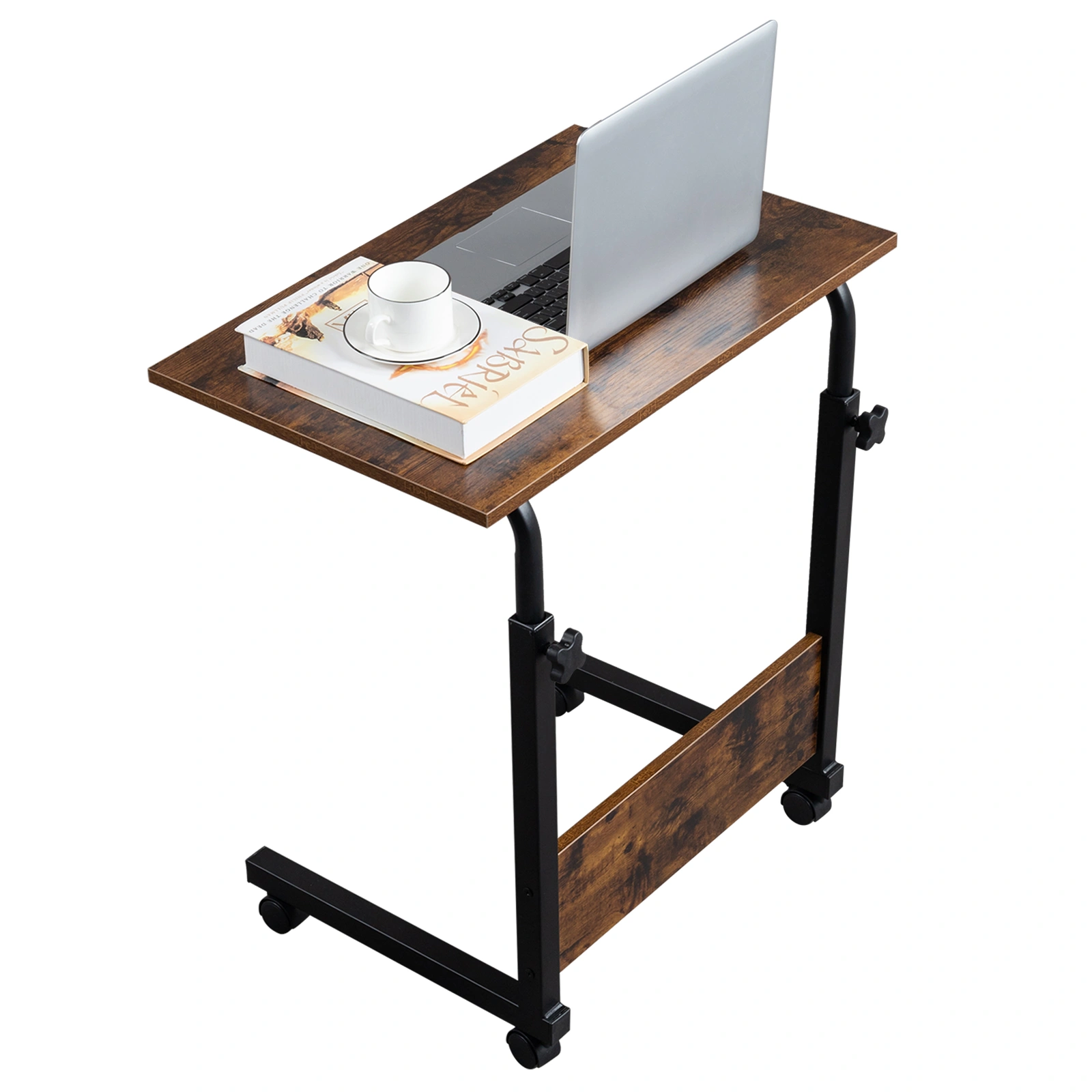 Rolling & Height adjustable P2 15MM Chipboard & Steel Side Table with Baffle view 13