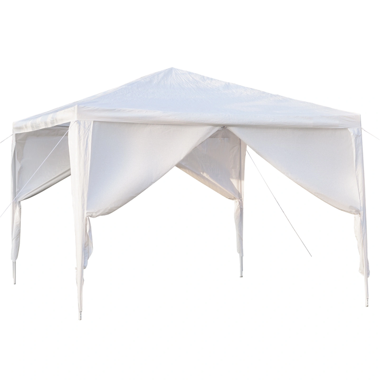 3 x 3m Four Sides Portable Home Use Waterproof Tent with Spiral Tubes White view 15