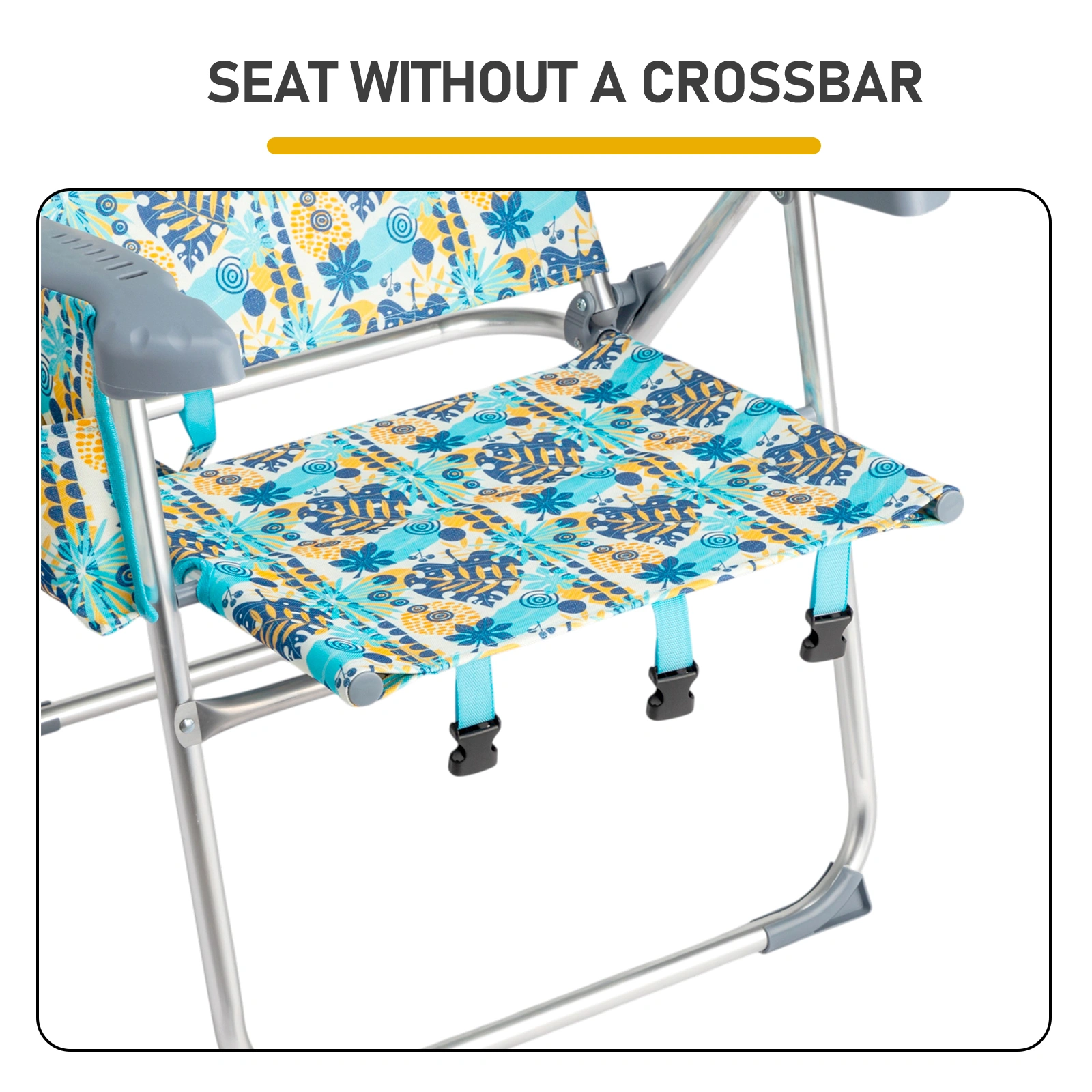 17 Inch Seat Height Beach Chair for Adults, Folding Portable Camping Chair with Headrest, Cup Holder, Side Pocket & Bottom Storage Bag, 7-Position Adjustable Aluminum Beach Chair, Heavy Duty 265 LBS Capacity, Oxford Fabric for Beach, Patio, Pool, Vin view 15