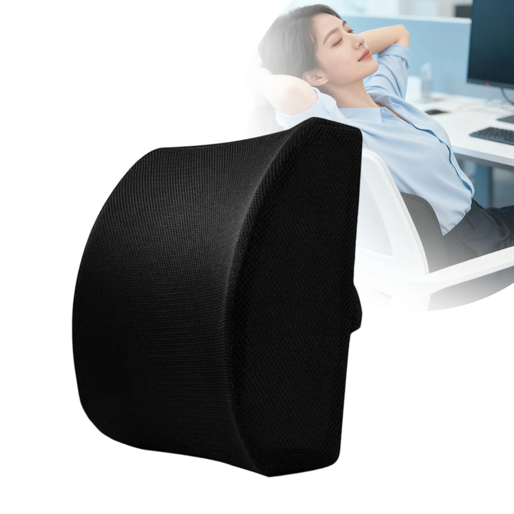 Memory Foam Lumbar Support Cushion, Ergonomic Back Rest Pillow for Wheelchair, Office Chair & Car Seat
