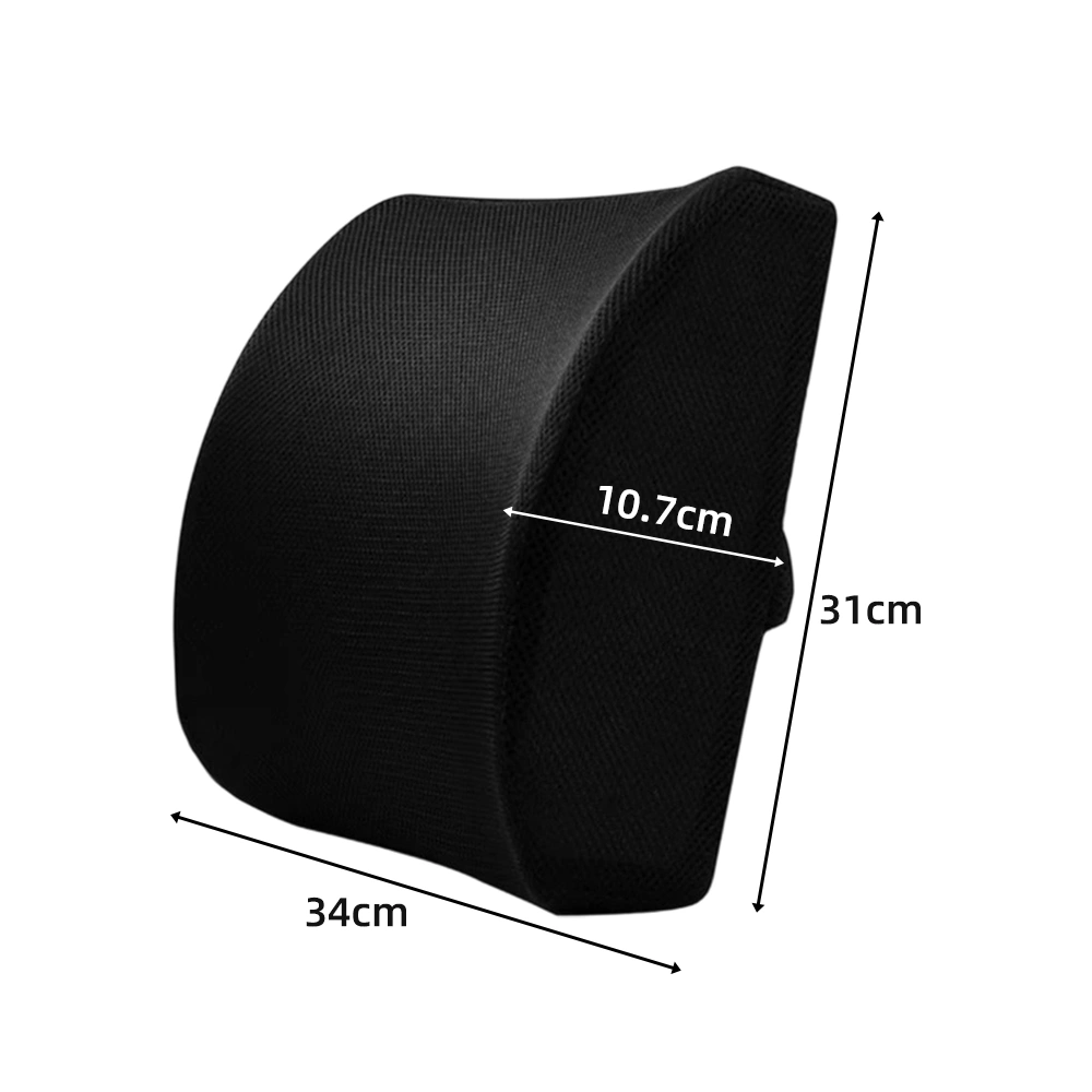 Memory Foam Lumbar Support Cushion, Ergonomic Back Rest Pillow for Wheelchair, Office Chair & Car Seat view 5