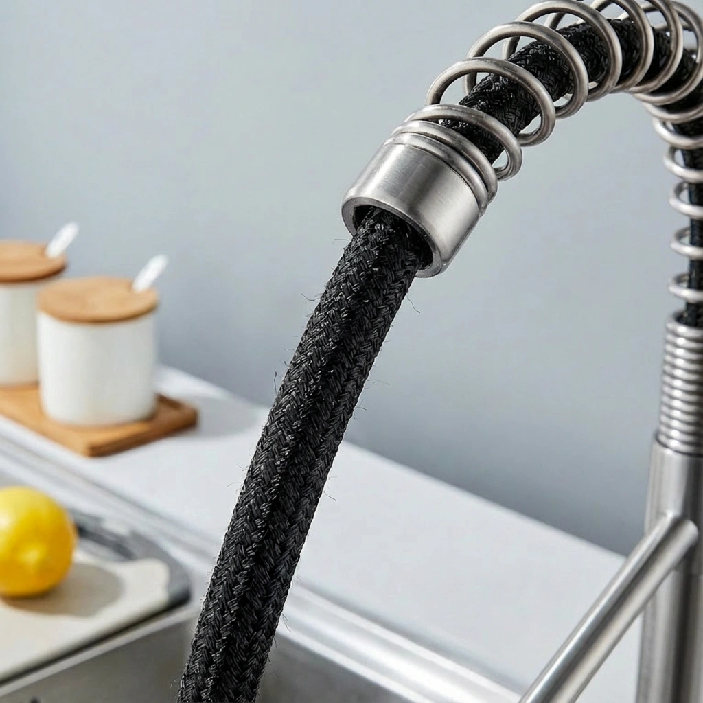 Industrial Kitchen Faucet with Pull Down Sprayer, 1-Handle Single or 3-Hole Mount, for Farmhouse Camper Laundry RV Wet Bar Sink view 3