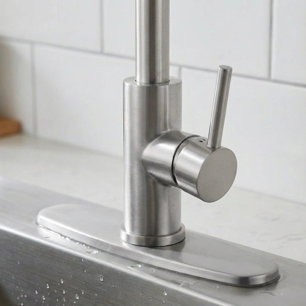 Industrial Kitchen Faucet with Pull Down Sprayer, 1-Handle Single or 3-Hole Mount, for Farmhouse Camper Laundry RV Wet Bar Sink view 4
