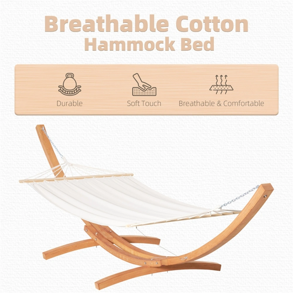 Outdoor Hammock Swing Chair with Stand - Portable Rope Hanging Chair for Garden view 3