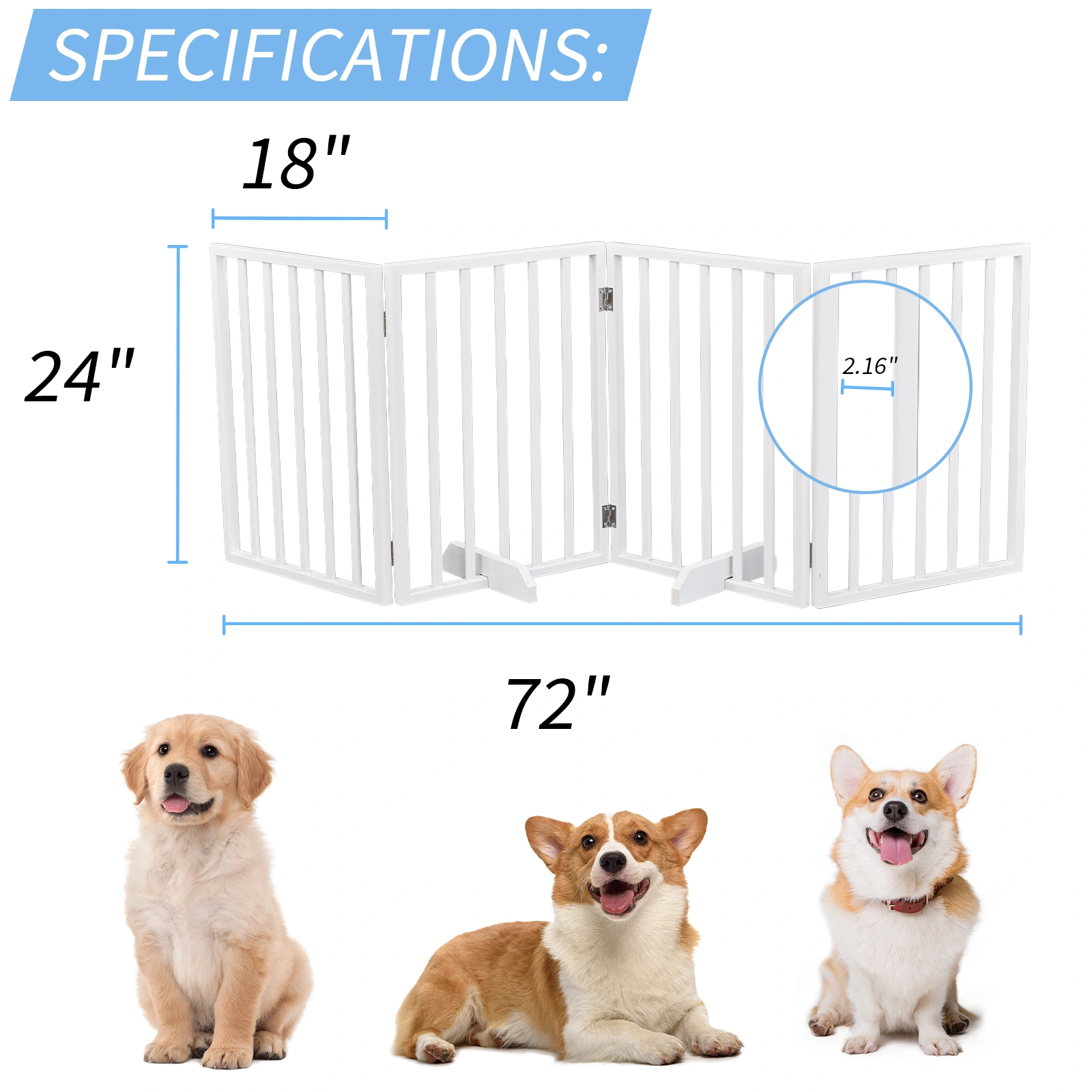 The Wooden Dog Fence White view 10
