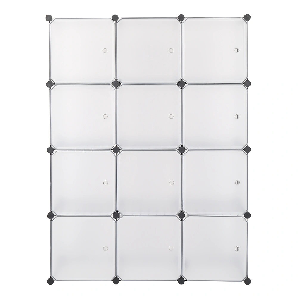 12-Cube Storage Shelf Cube Shelving Bookcase Organizer Closet Toy Cabinet White view 3