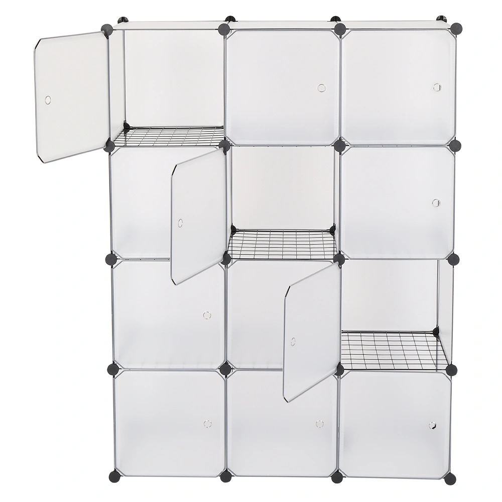 12-Cube Storage Shelf Cube Shelving Bookcase Organizer Closet Toy Cabinet White view 4