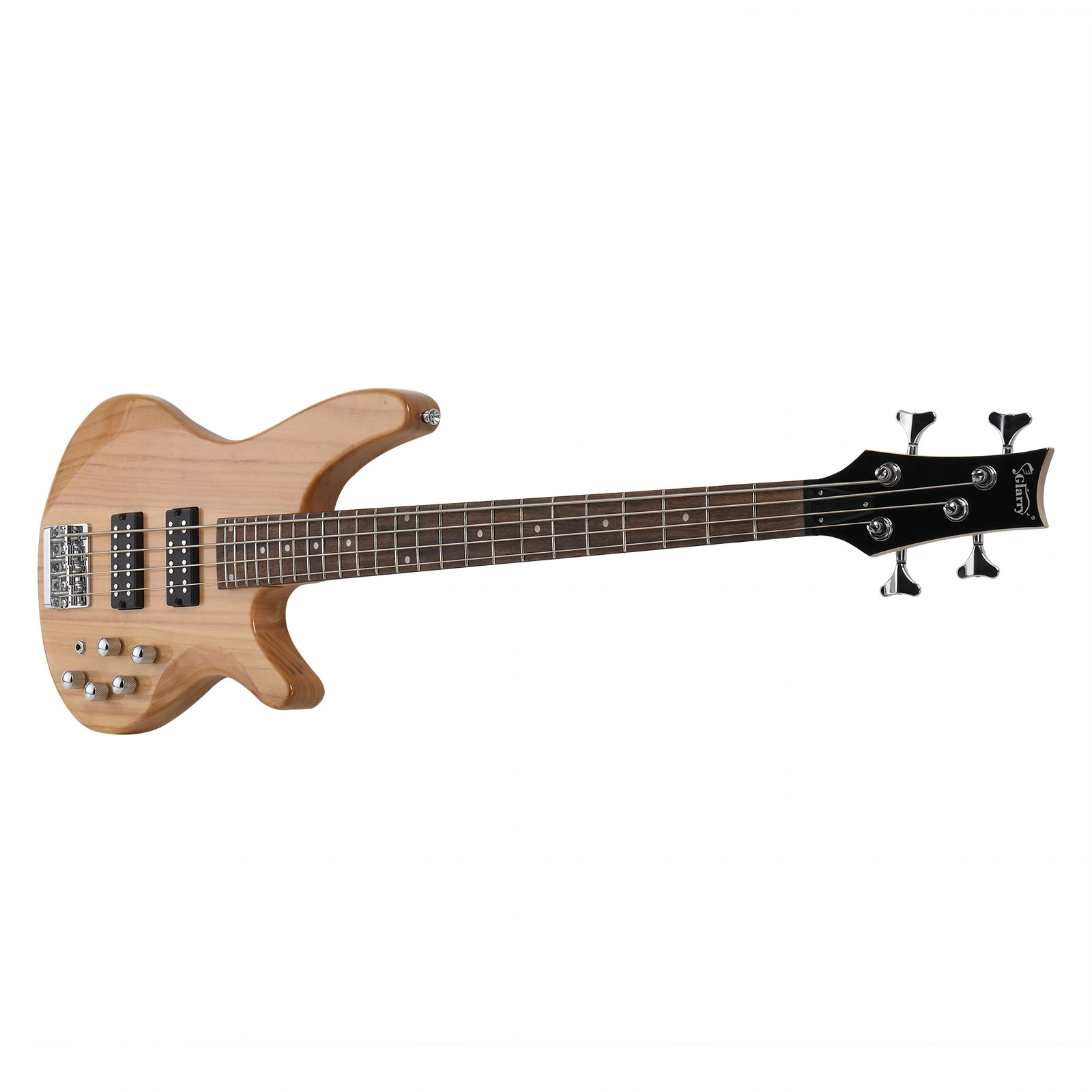 44 Inch GIB 4 String H-H Pickup Laurel Wood Fingerboard Electric Bass Guitar with Bag and other Accessories Burlywood view 8