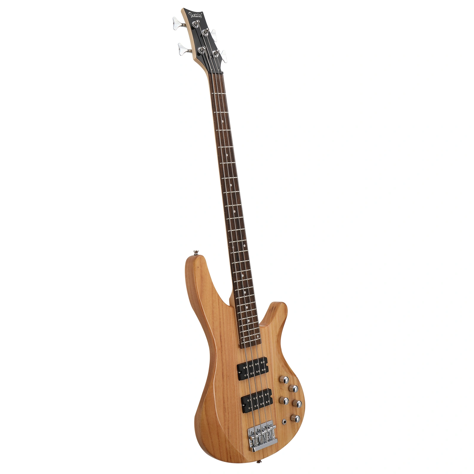 44 Inch GIB 4 String H-H Pickup Laurel Wood Fingerboard Electric Bass Guitar with Bag and other Accessories Burlywood view 9