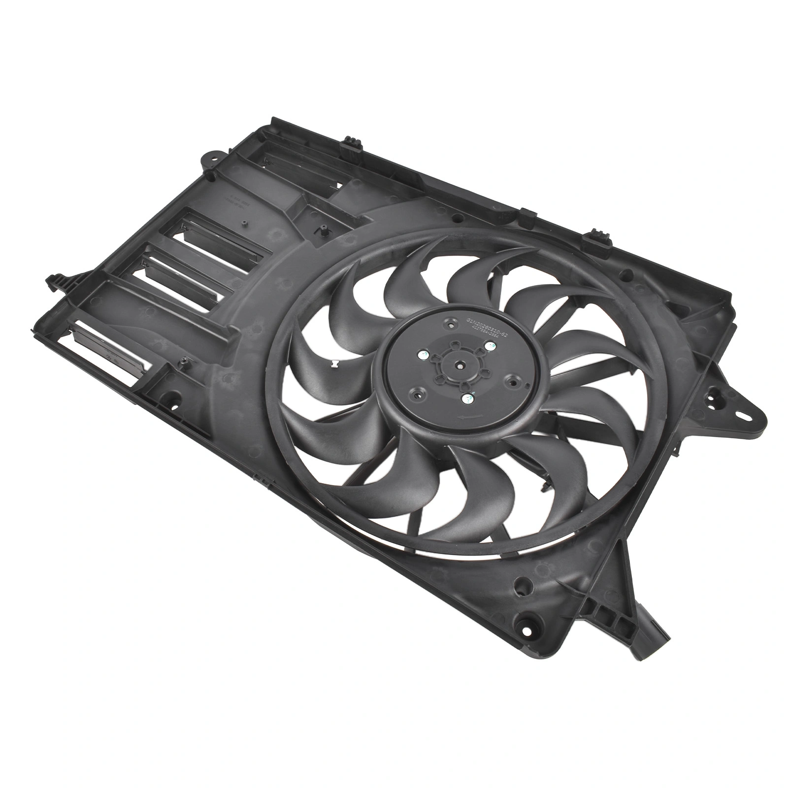 Radiator Fan Assembly with Brushless Motor Fits for Chevrolet Malibu Sedan 1.5L l4 2021-2022 Black 1Pc view 2