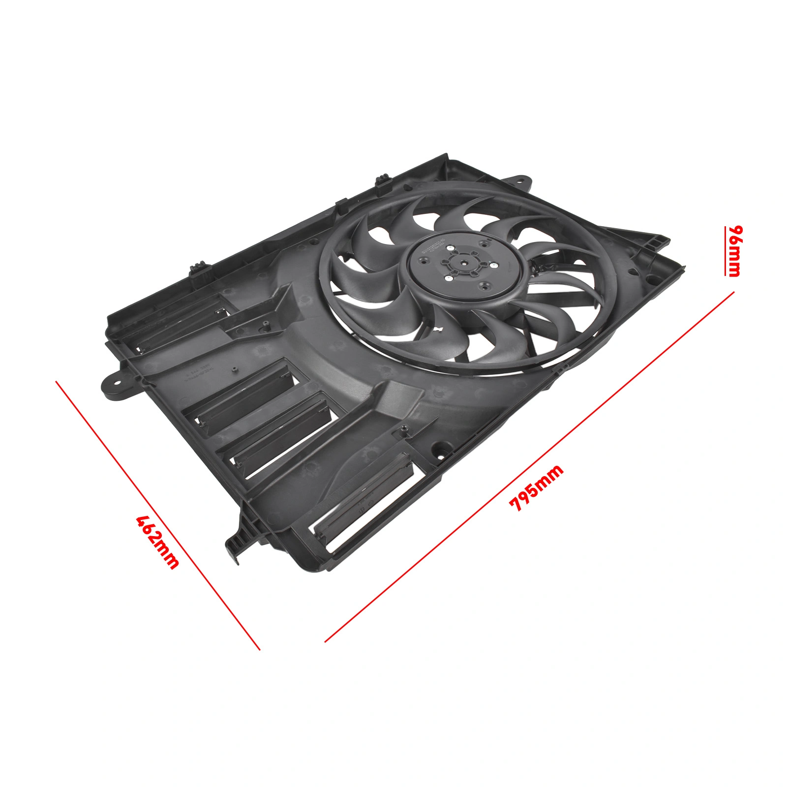 Radiator Fan Assembly with Brushless Motor Fits for Chevrolet Malibu Sedan 1.5L l4 2021-2022 Black 1Pc view 7