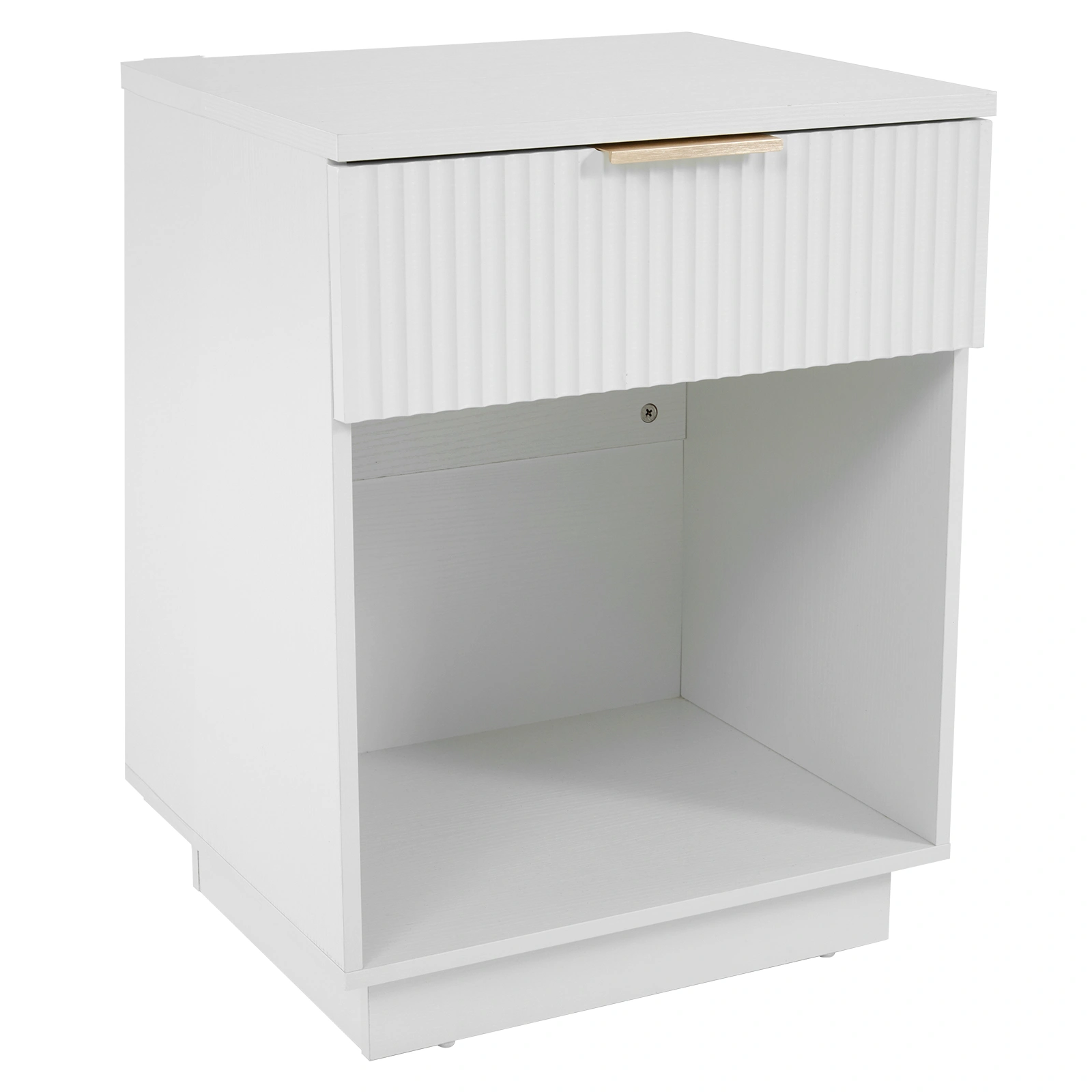 NightStand with One Drawer&Shelf White view 12