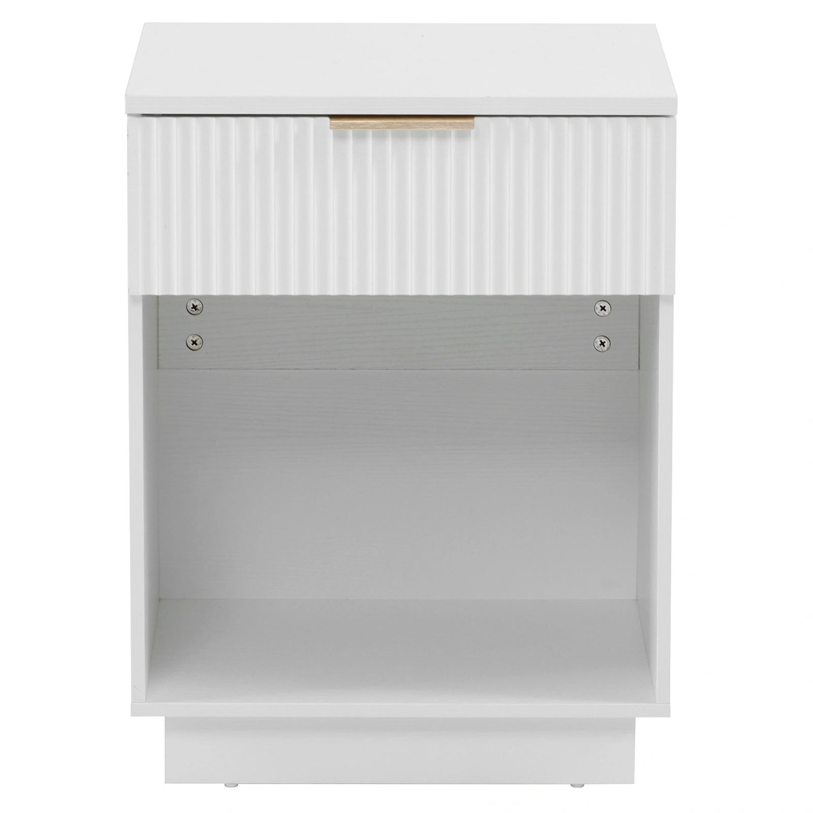 NightStand with One Drawer&Shelf White view 2