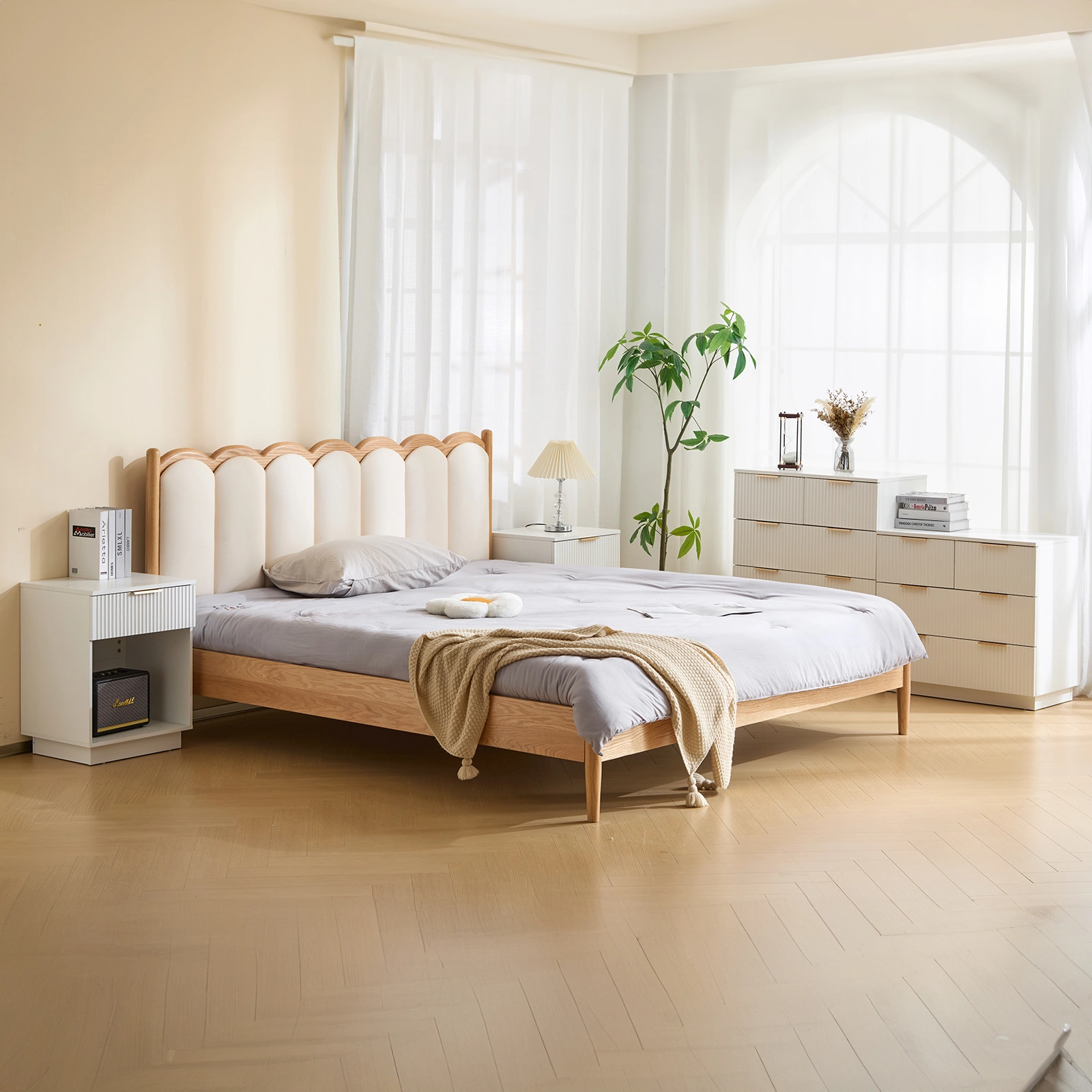 NightStand with One Drawer&Shelf White view 5