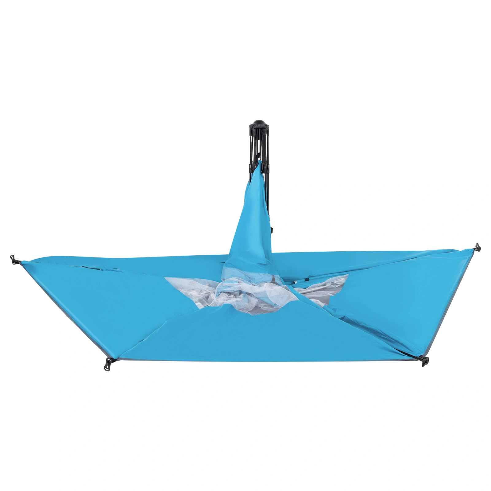 Fiberglass Pole Oxford Cloth Quick-Open Free Ride Beach Tent Blue view 10