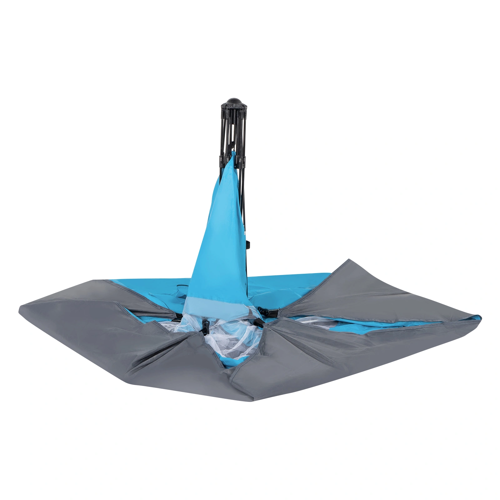 Fiberglass Pole Oxford Cloth Quick-Open Free Ride Beach Tent Blue view 11