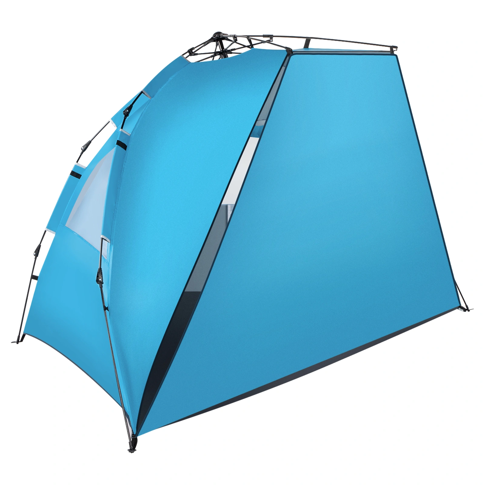 Fiberglass Pole Oxford Cloth Quick-Open Free Ride Beach Tent Blue view 6